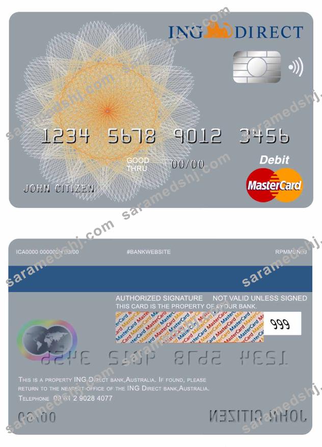 Australia Ing Direct Bank mastercard